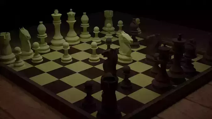 Chess set board with pieces