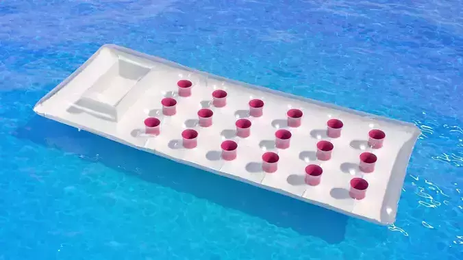 Funboy rainbow lounger tube float 3D model