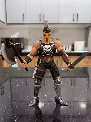 Marvel Legends Ares Olympian Sword and Axe Weapons 1-12 Scale 3D model