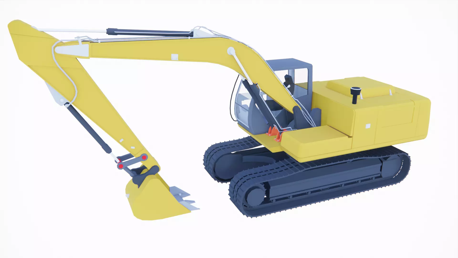 large excavator  3D print model_0