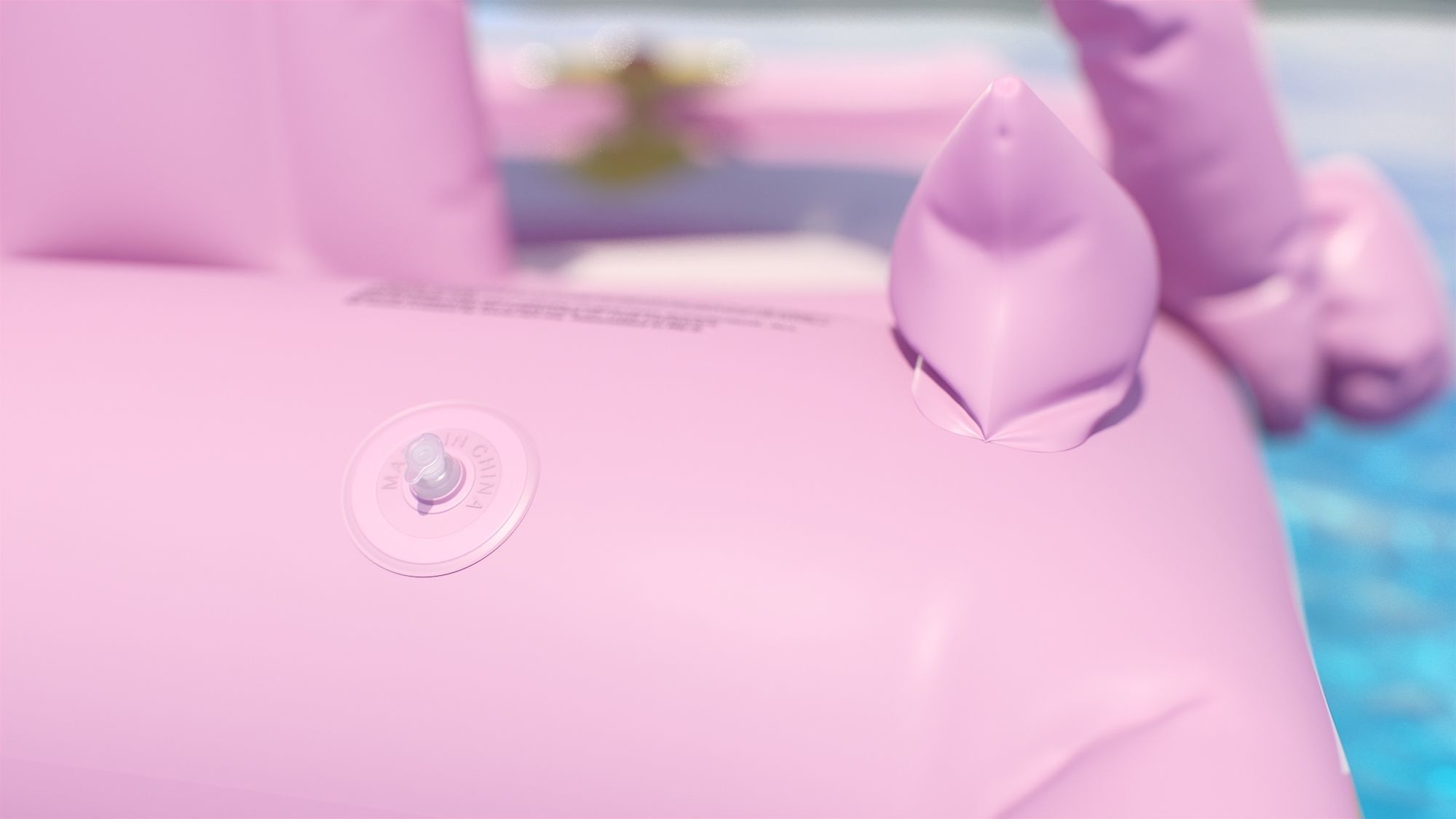 Funboy inflatable luxury pink car baby float 3D model_6