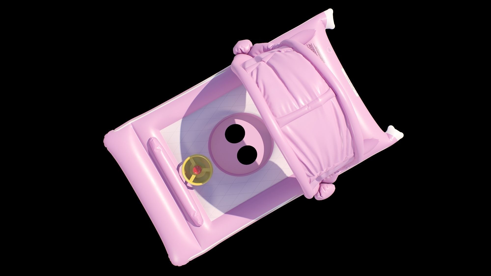 Funboy inflatable luxury pink car baby float 3D model_12