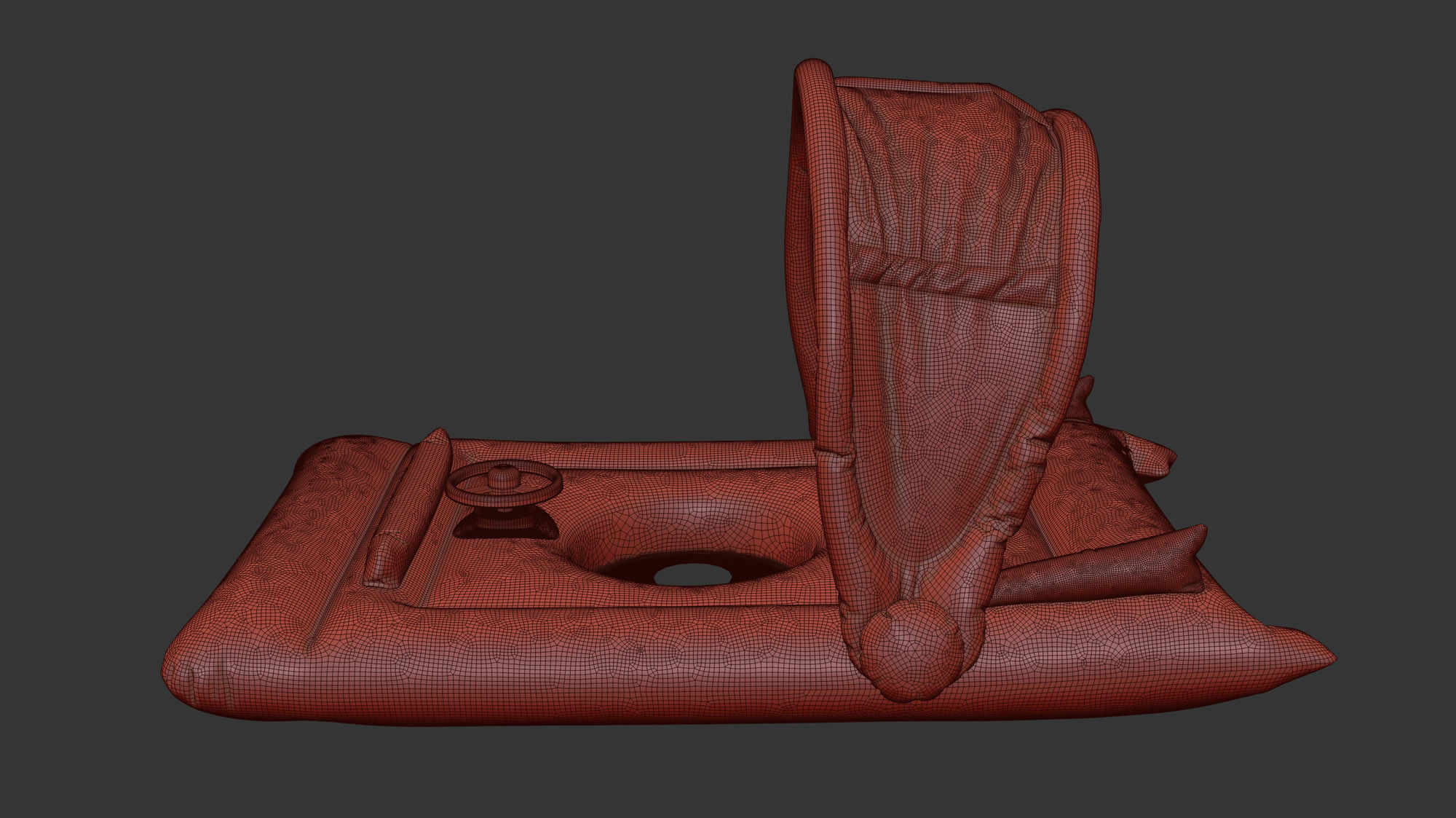 Funboy inflatable luxury pink car baby float 3D model_9