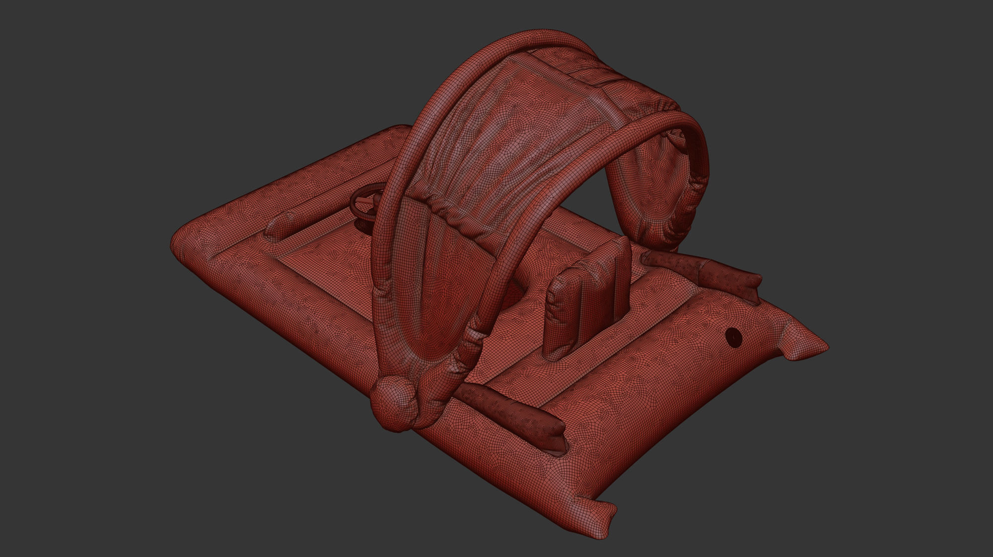 Funboy inflatable luxury pink car baby float 3D model_15