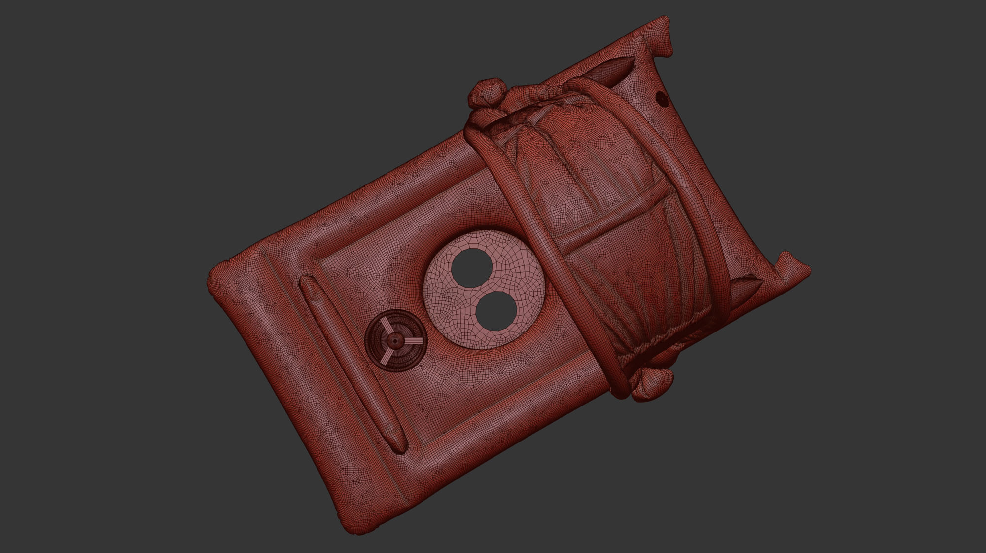 Funboy inflatable luxury pink car baby float 3D model_13