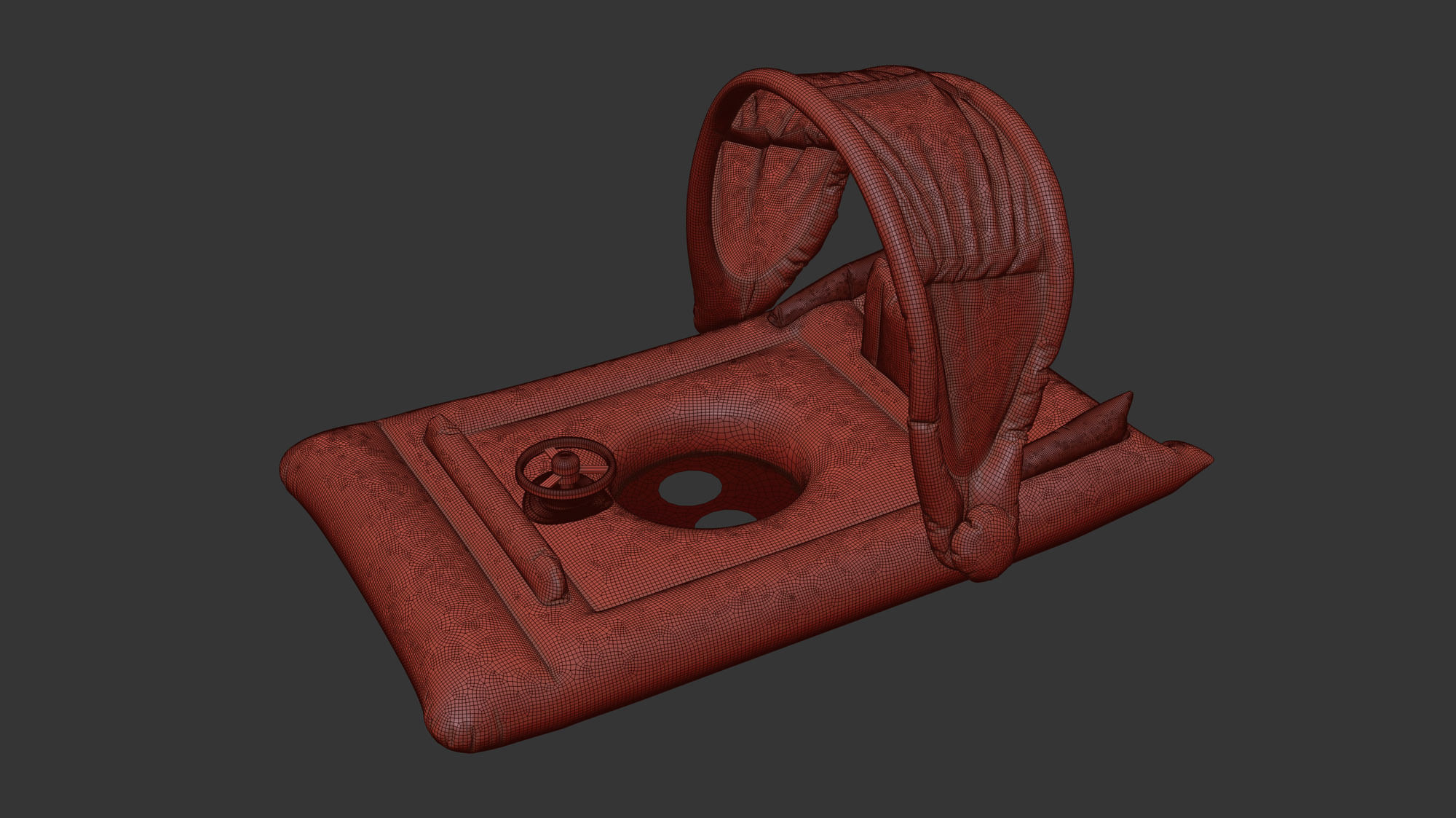 Funboy inflatable luxury pink car baby float 3D model_1