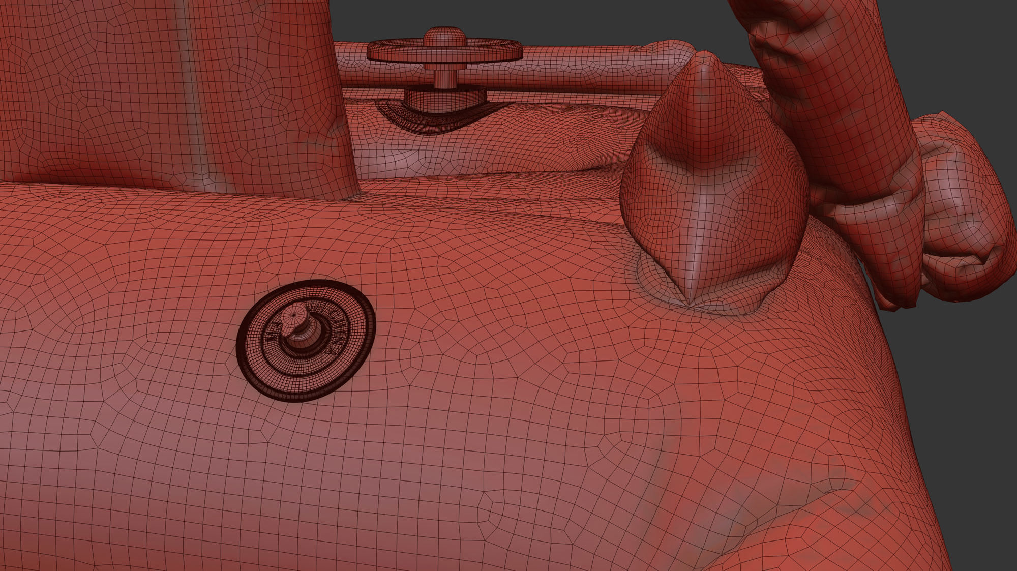 Funboy inflatable luxury pink car baby float 3D model_7