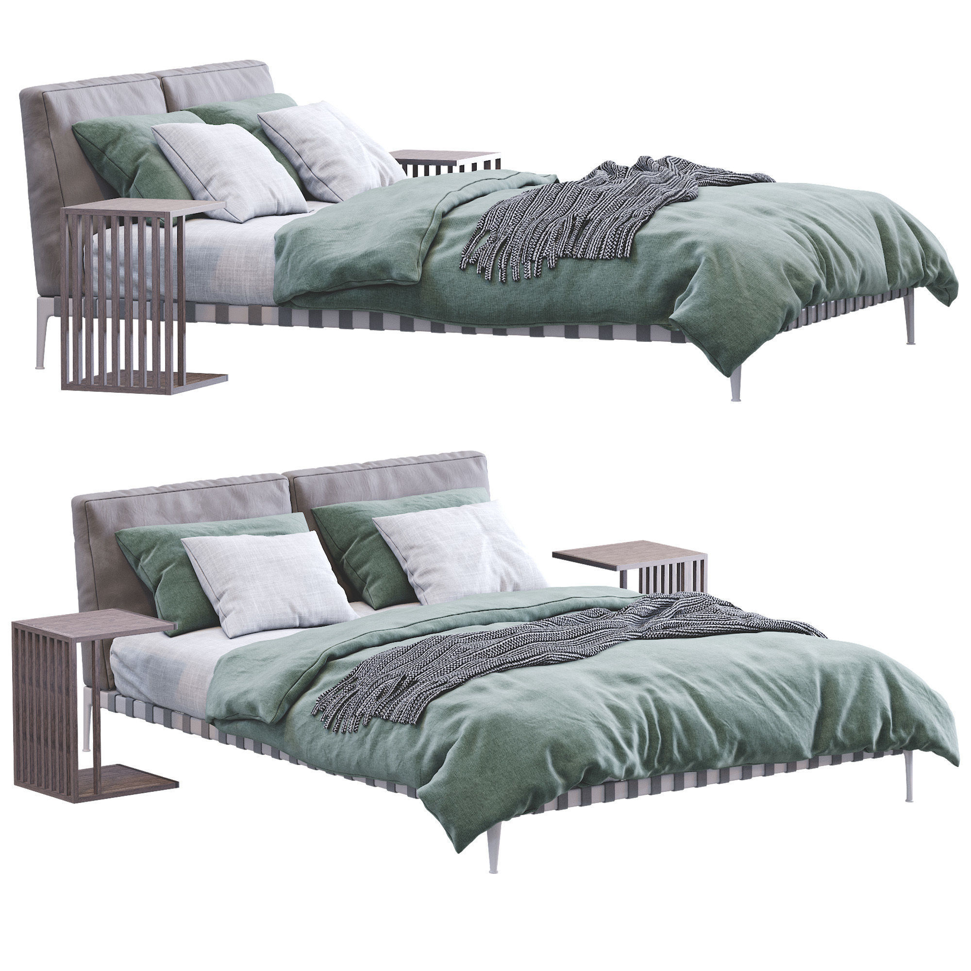 Bed Gregory By Flexform 3D model_7