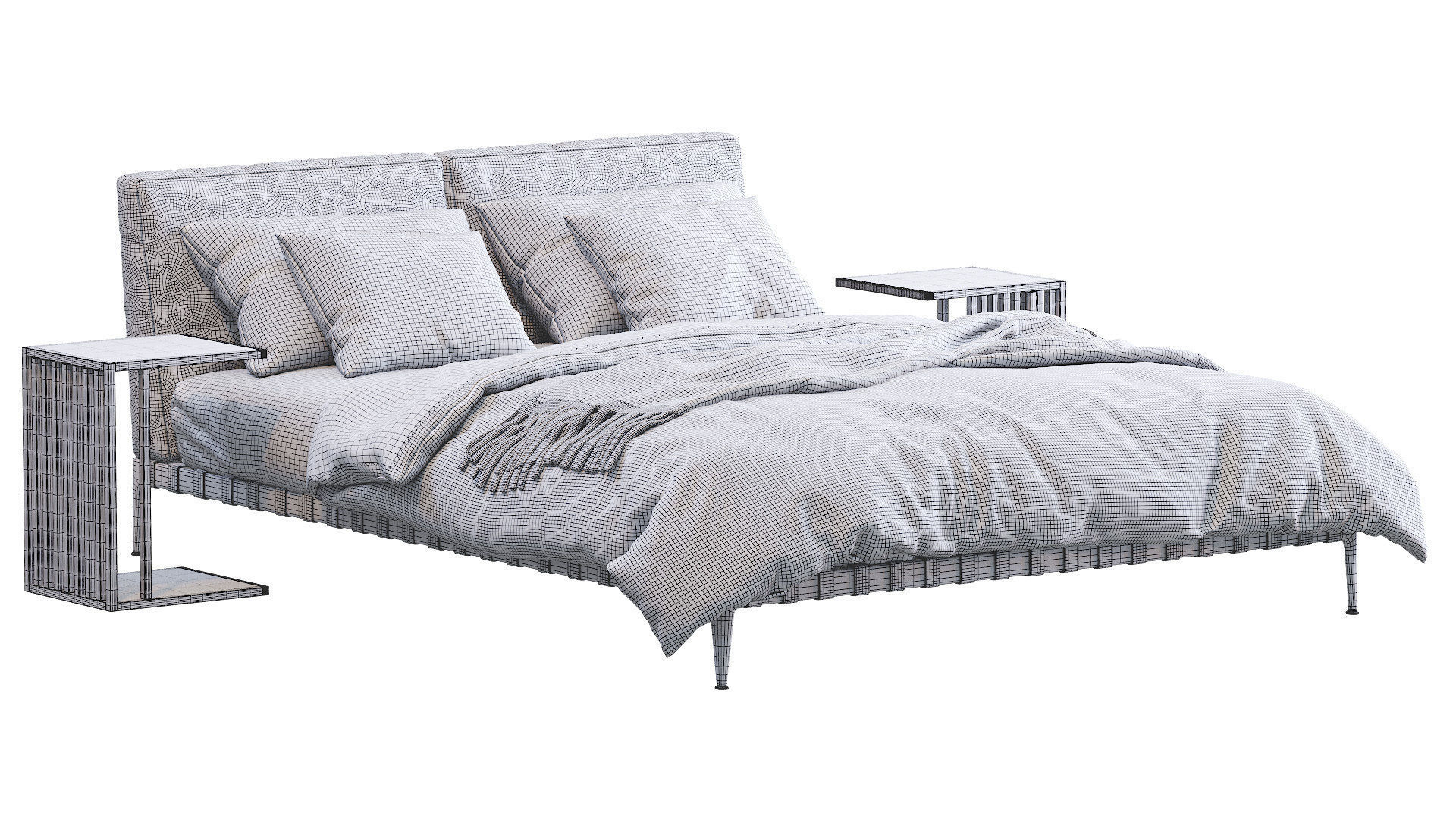 Bed Gregory By Flexform 3D model_4