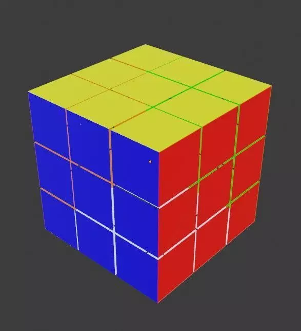 Rubik cube Free 3D model_0