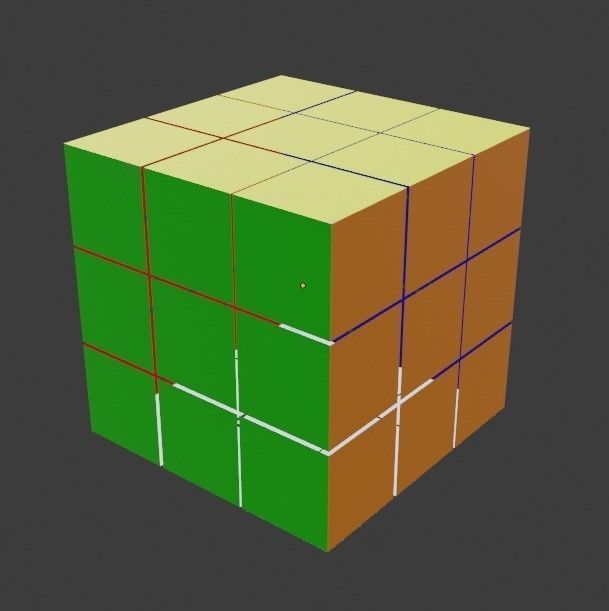 Rubik cube Free 3D model_1