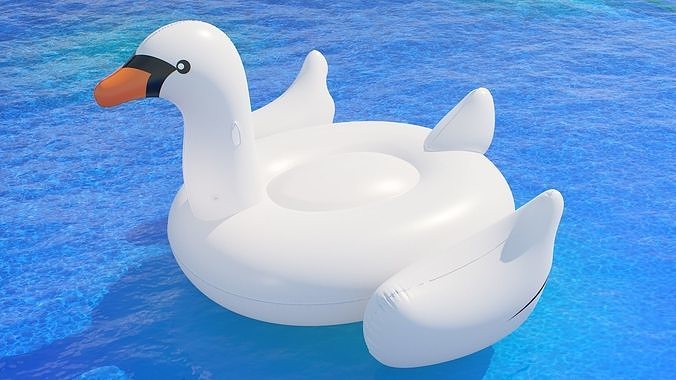 Swimline giant white swan 3D model