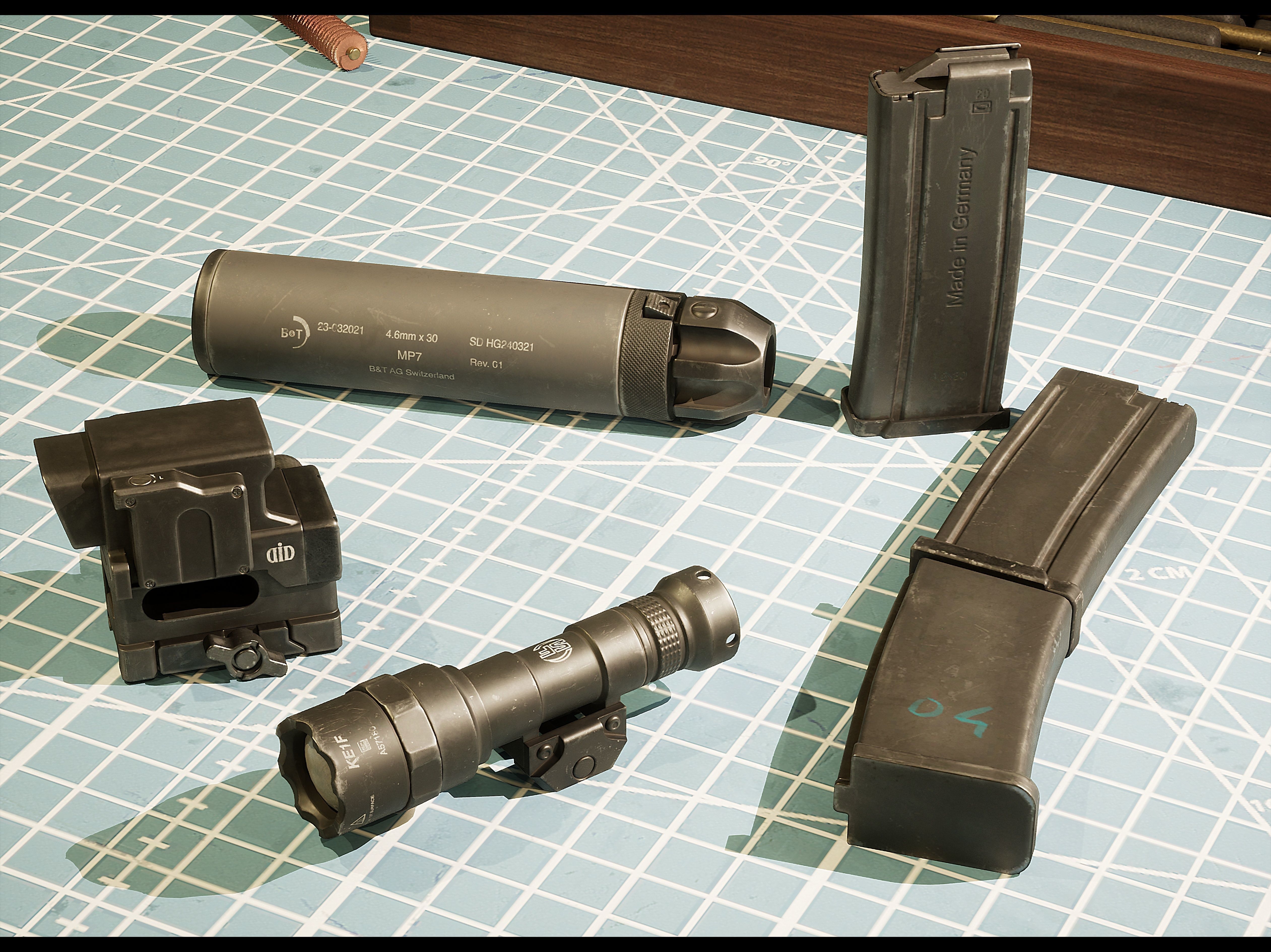 HK MP7A1 Low-poly 3D model_6