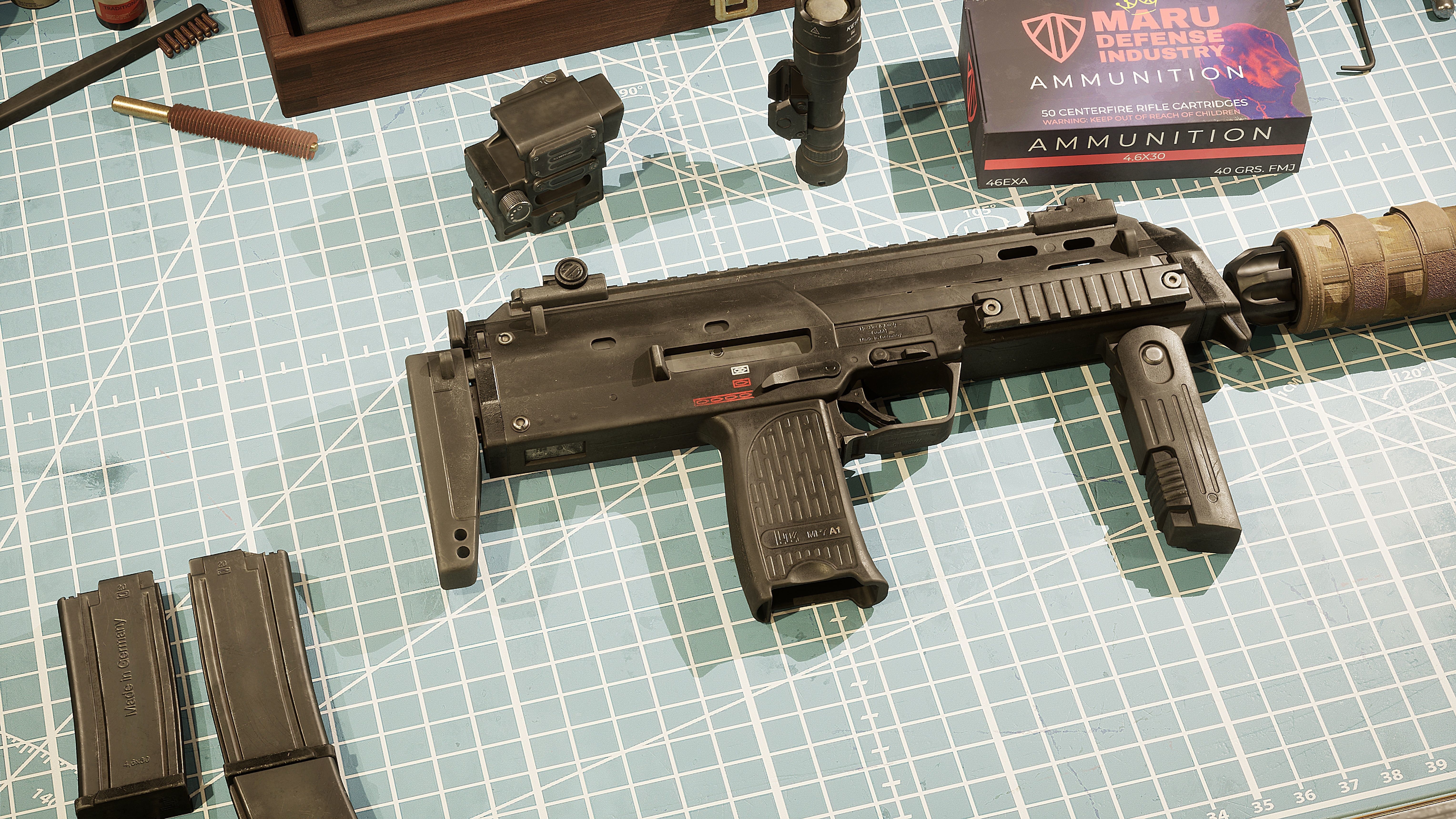 HK MP7A1 Low-poly 3D model_5