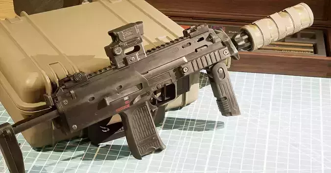HK MP7A1 Low-poly 3D model