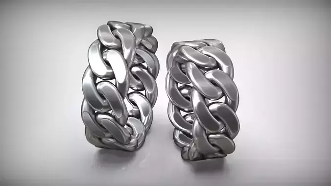 Eternity Band Miami Cuban Chain Link Ring