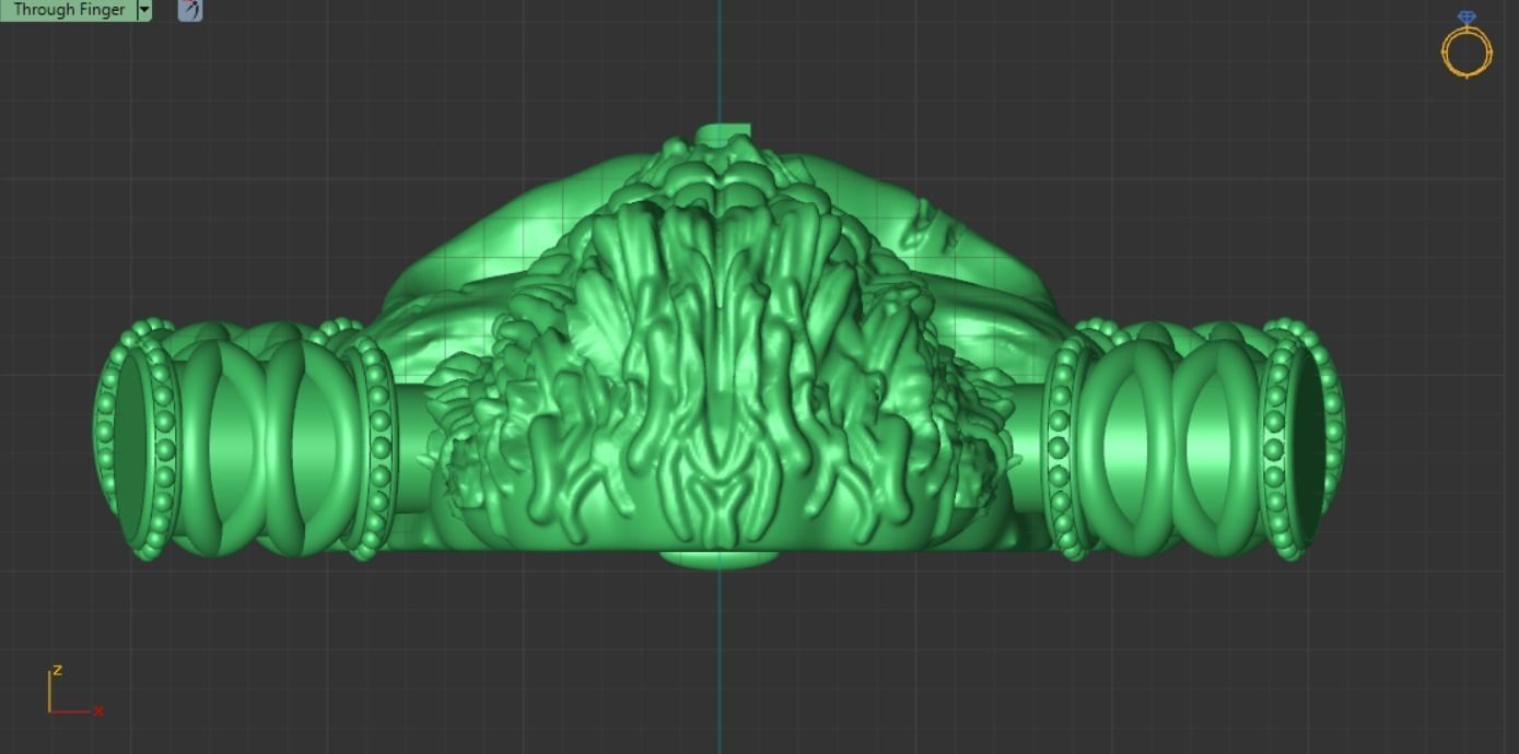 skull with teiwaz rune 3D print model_10