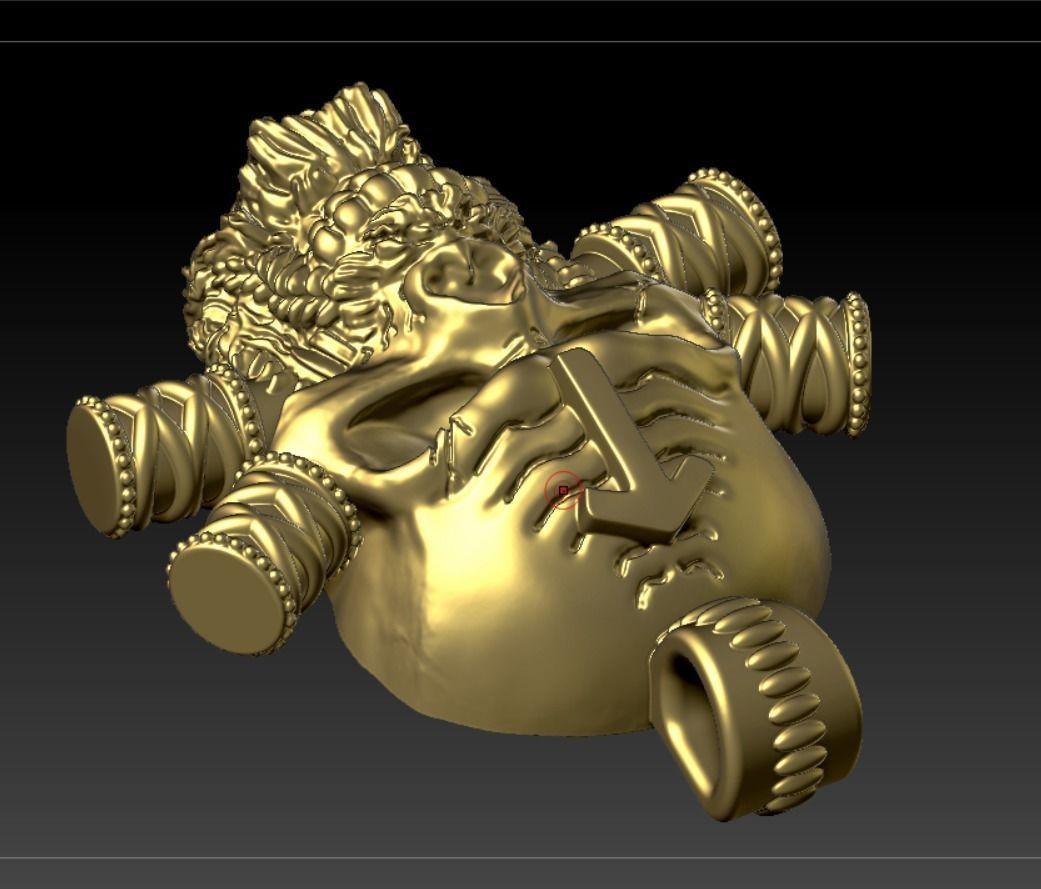 skull with teiwaz rune 3D print model_11