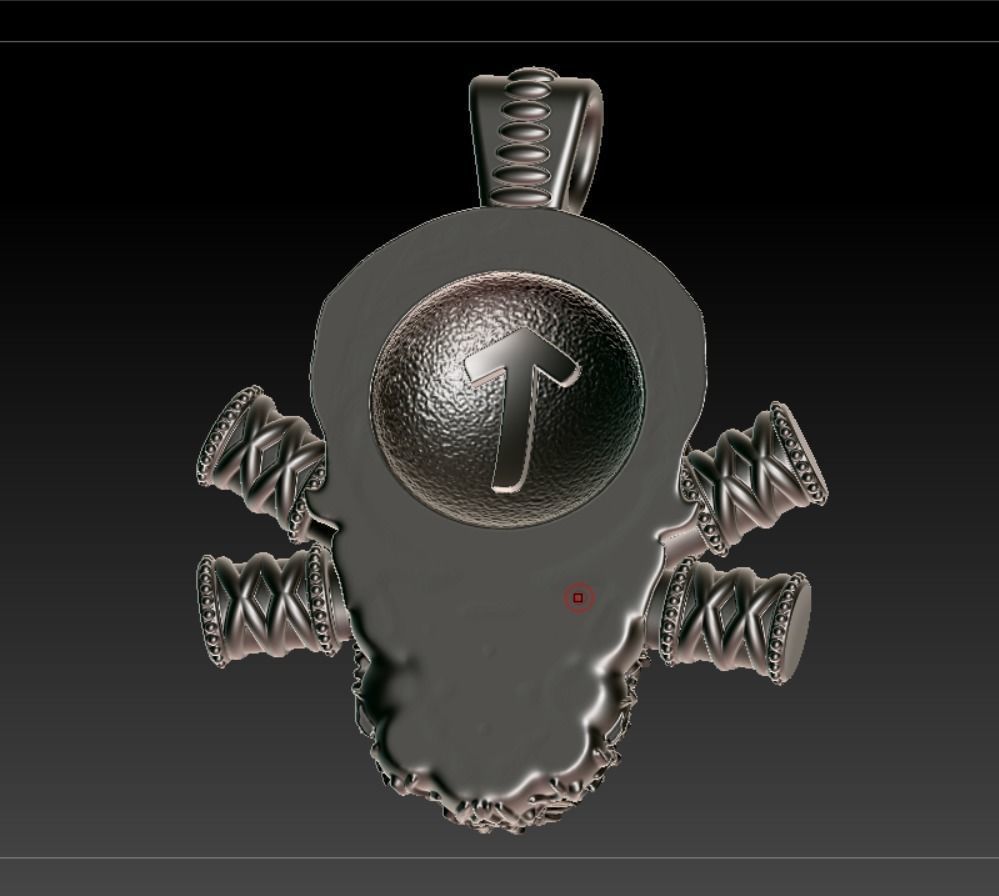 skull with teiwaz rune 3D print model_13