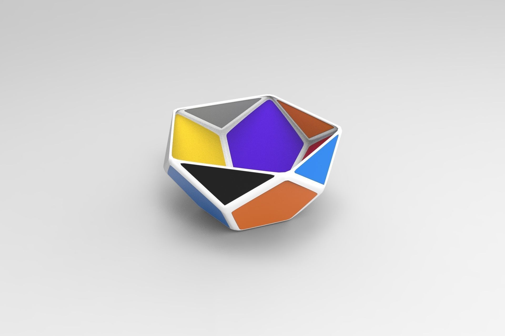Ceramic Bowl Low-poly 3D model_4