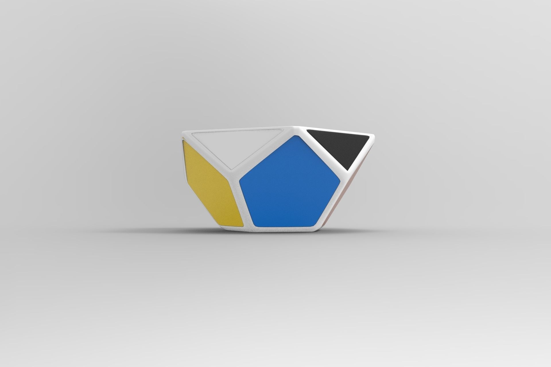 Ceramic Bowl Low-poly 3D model_2