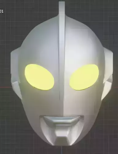 Ultraman Great 3D printable cosplay helmet 3D print model