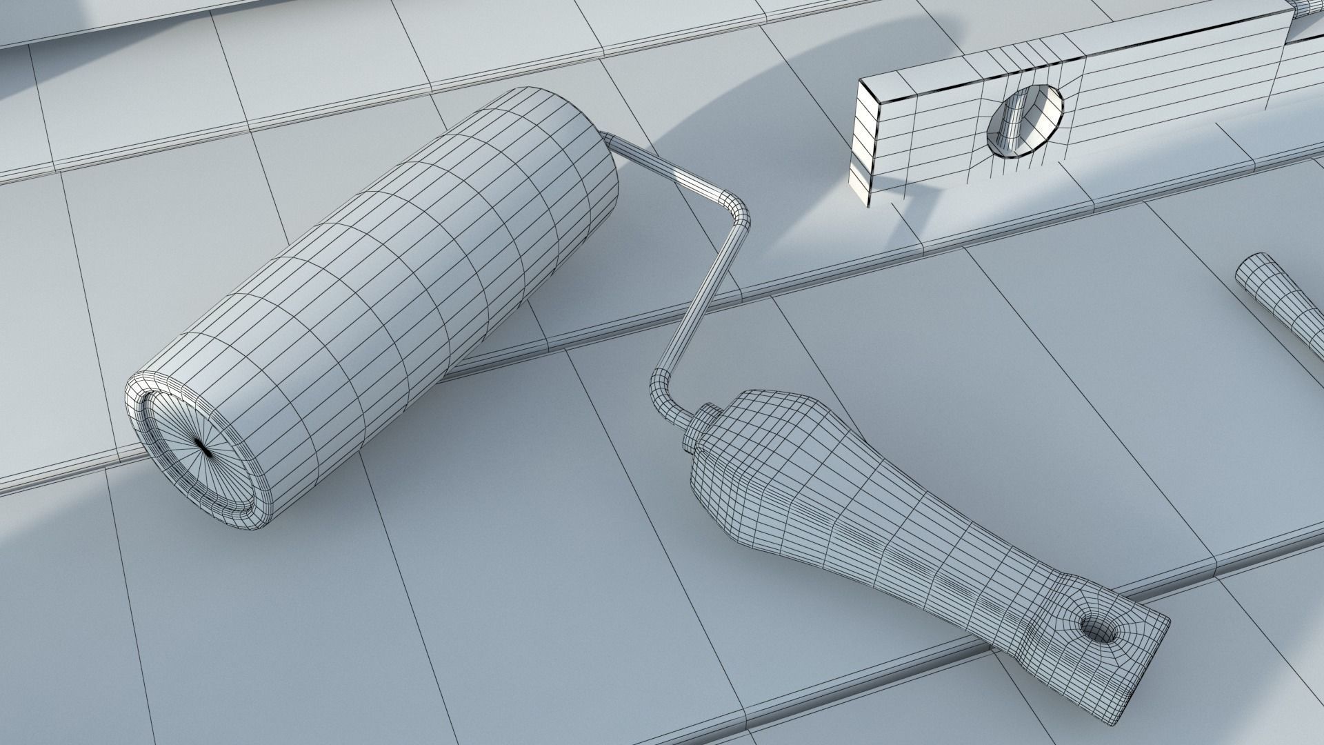 Cartoon Hand Tool Set 3D model_36