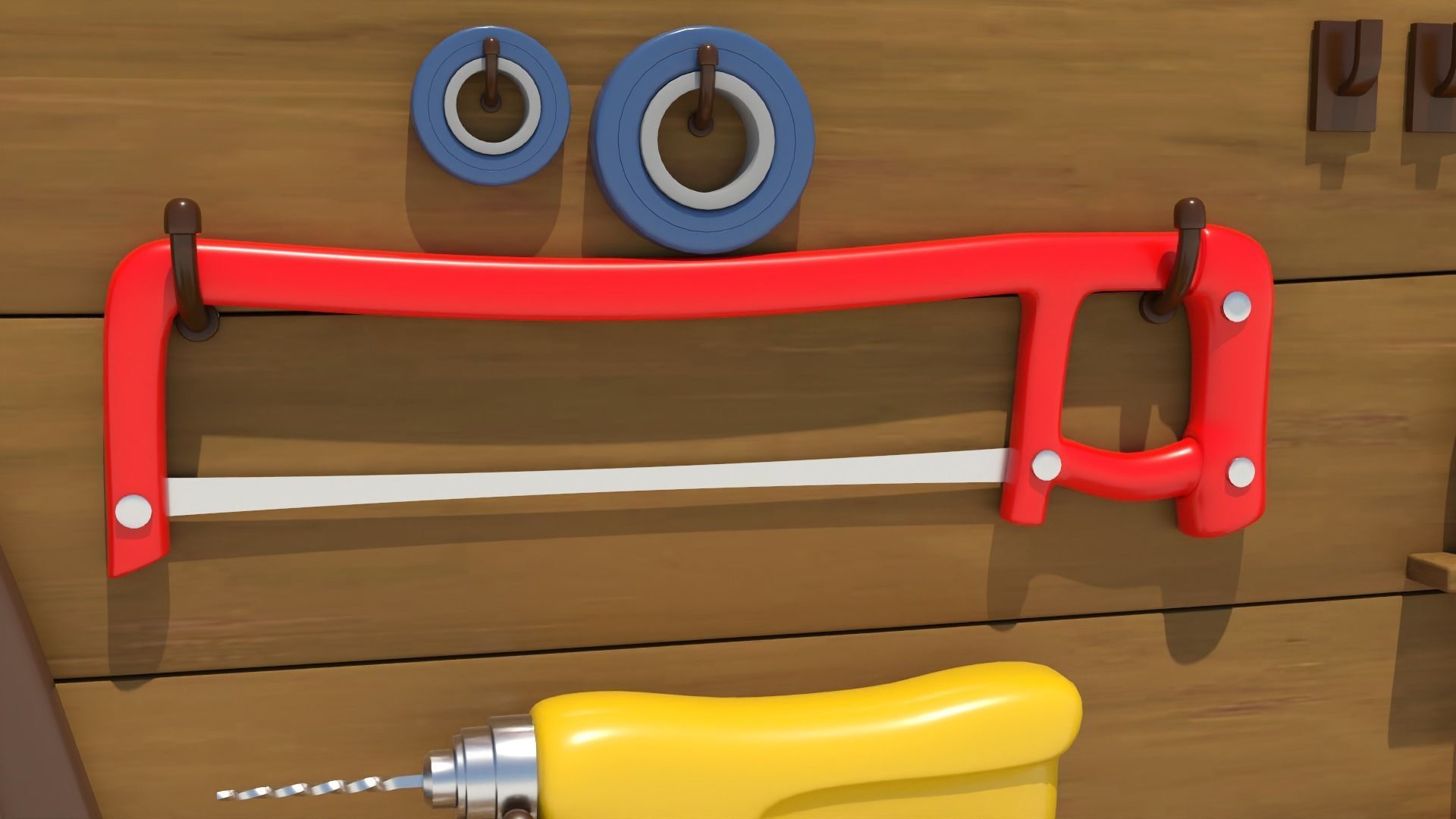 Cartoon Hand Tool Set 3D model_6