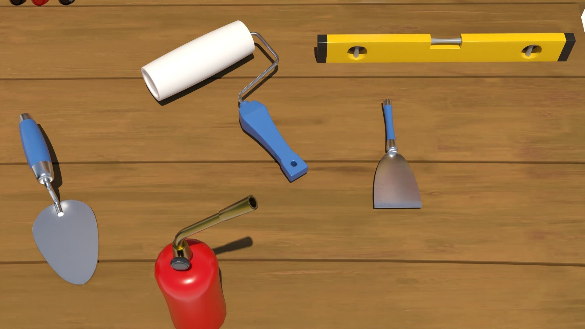 Cartoon Hand Tool Set 3D model_15