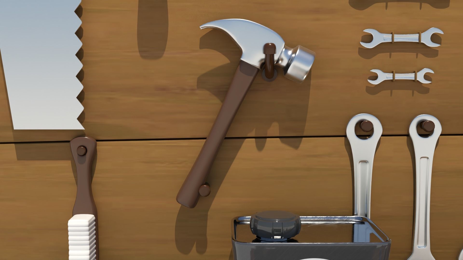 Cartoon Hand Tool Set 3D model_13