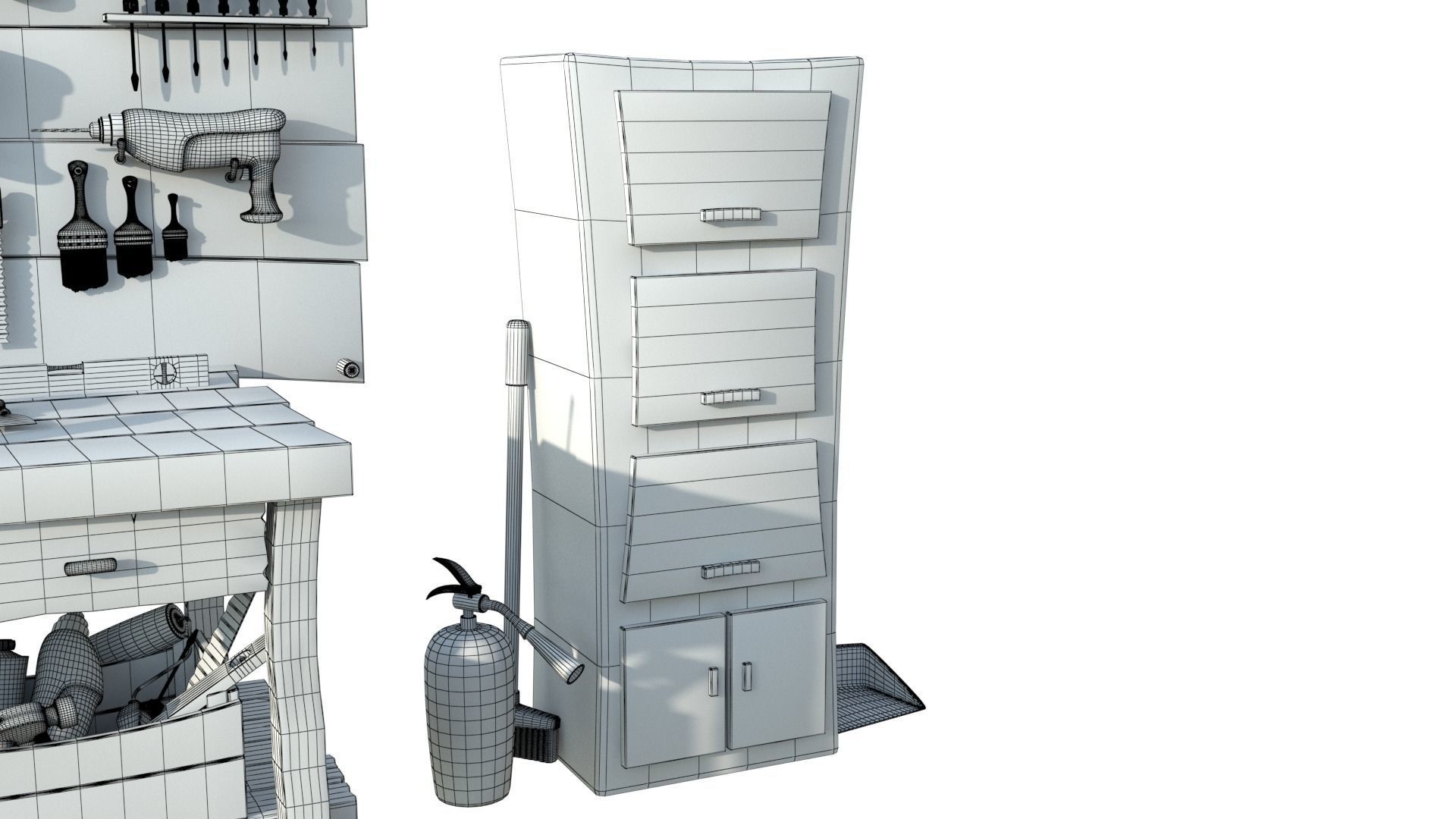 Cartoon Hand Tool Set 3D model_41