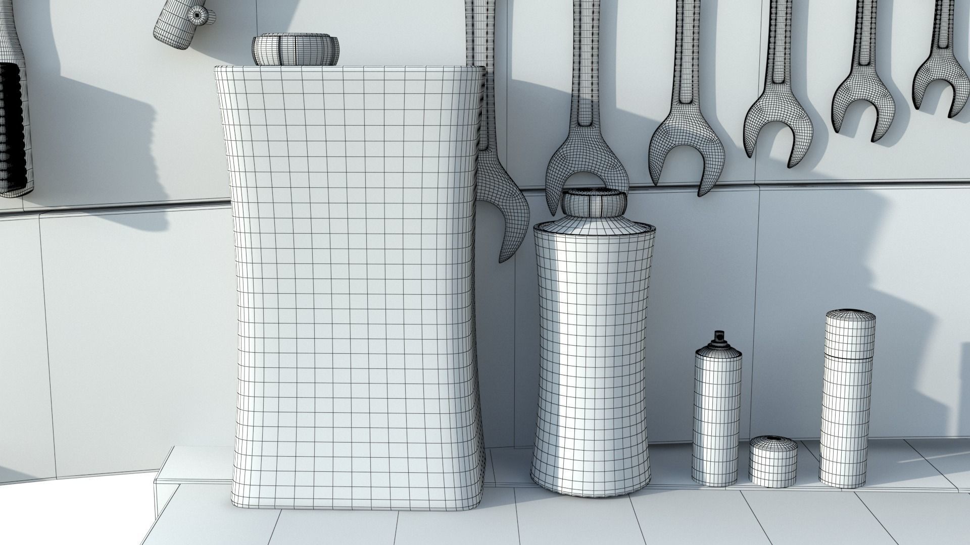 Cartoon Hand Tool Set 3D model_32