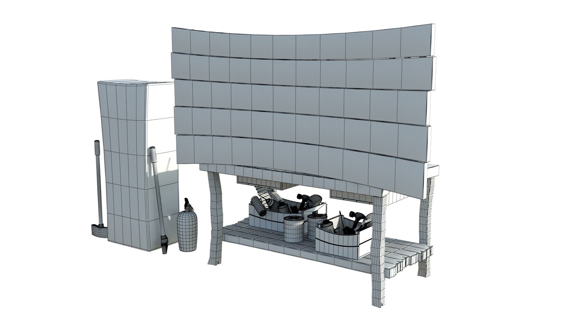 Cartoon Hand Tool Set 3D model_26