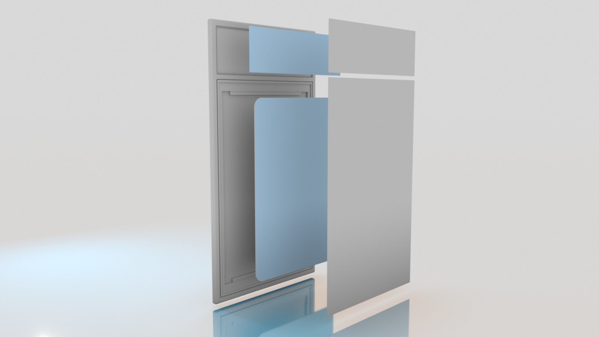 Empty Graded Card Slab Holder Case For Trading Card Games 3D model_6