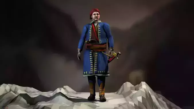 Dimitris Plapoutas Low-poly 3D model