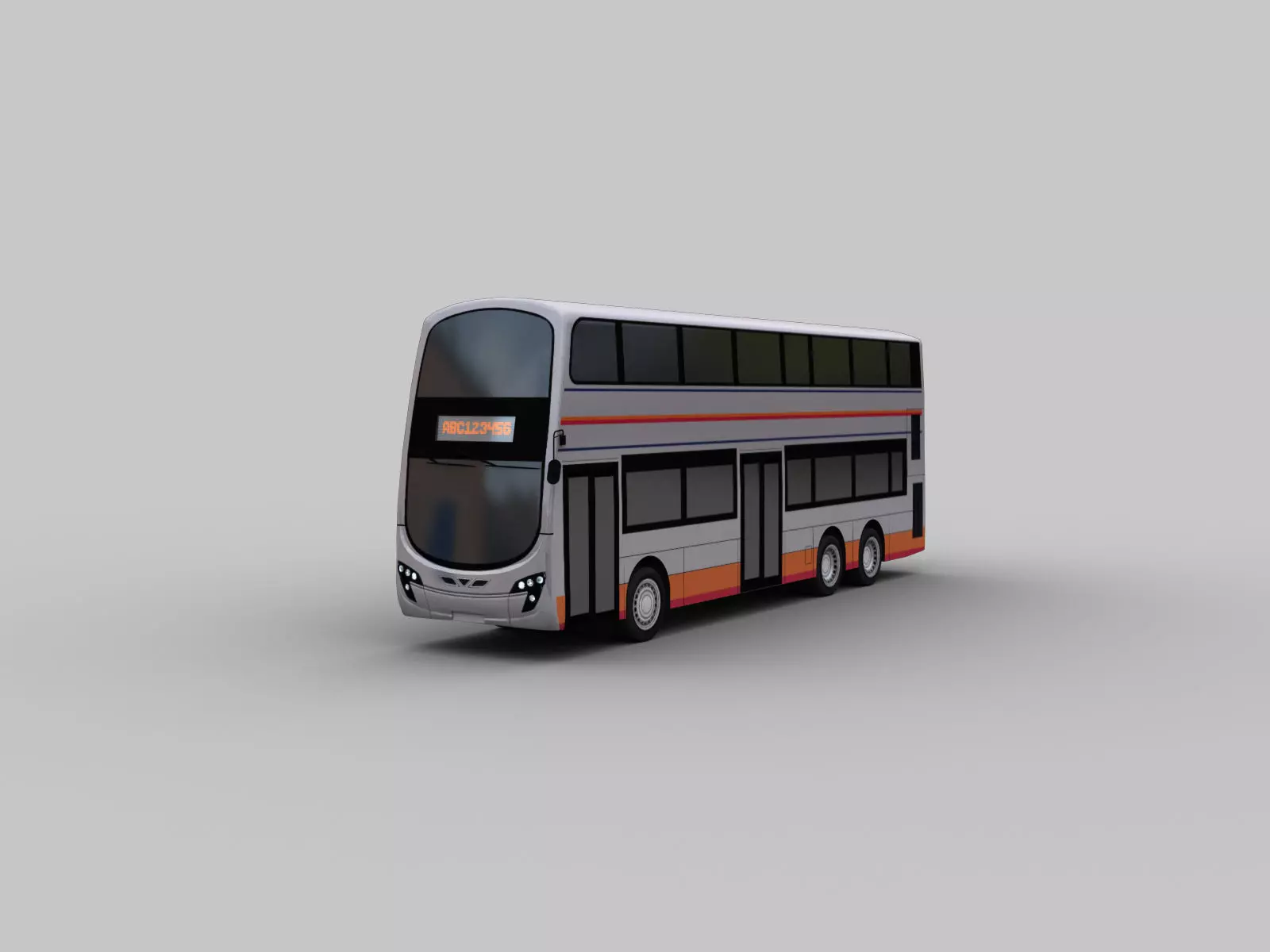 City Bus lowpoly 8 Low-poly 3D model