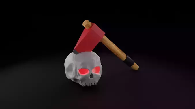 Sculpting skull and axe