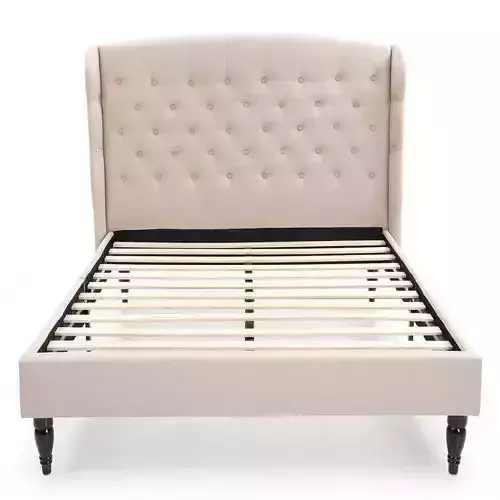 Novalee Tufted Upholstered Platform Bed - 2 Colour