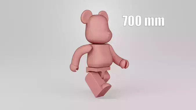Bearbrick 700mm Move 3D print model