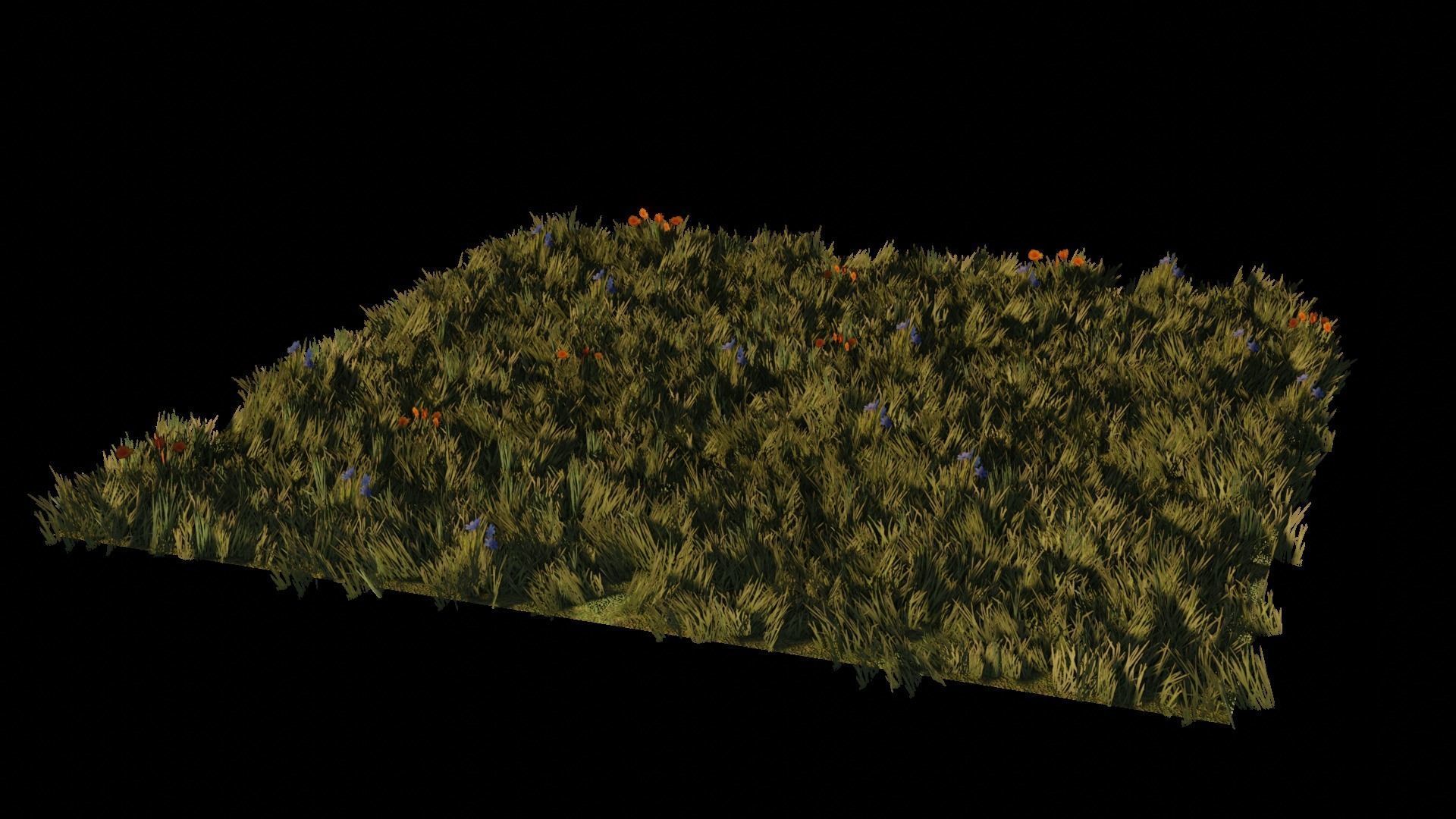 GrassNpack Low-poly 3D model grass Low-poly 3D model_8