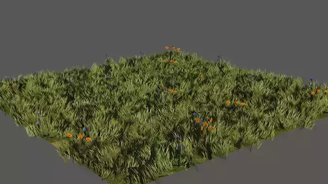 GrassNpack Low-poly 3D model grass