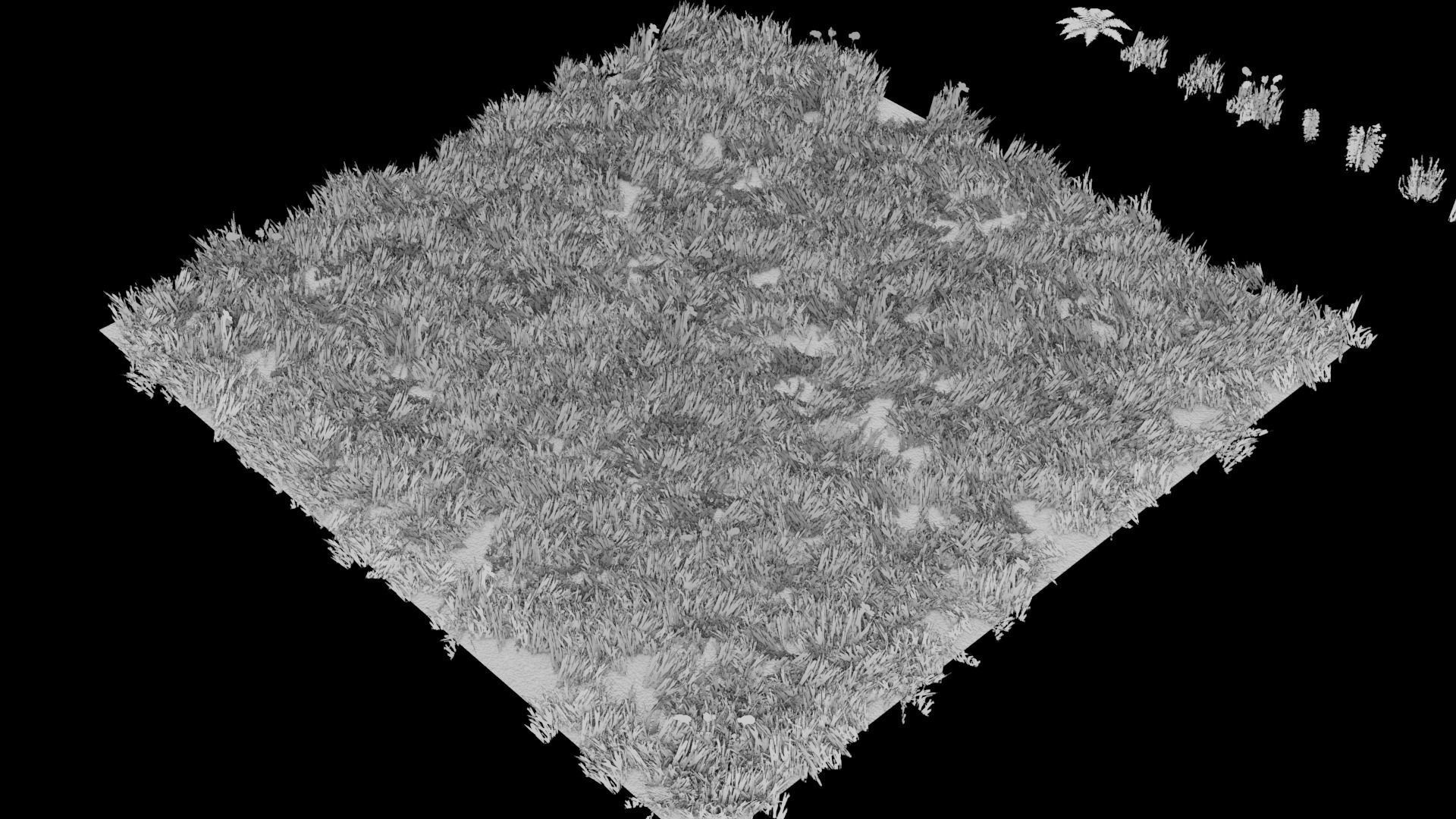 GrassNpack Low-poly 3D model grass Low-poly 3D model_2