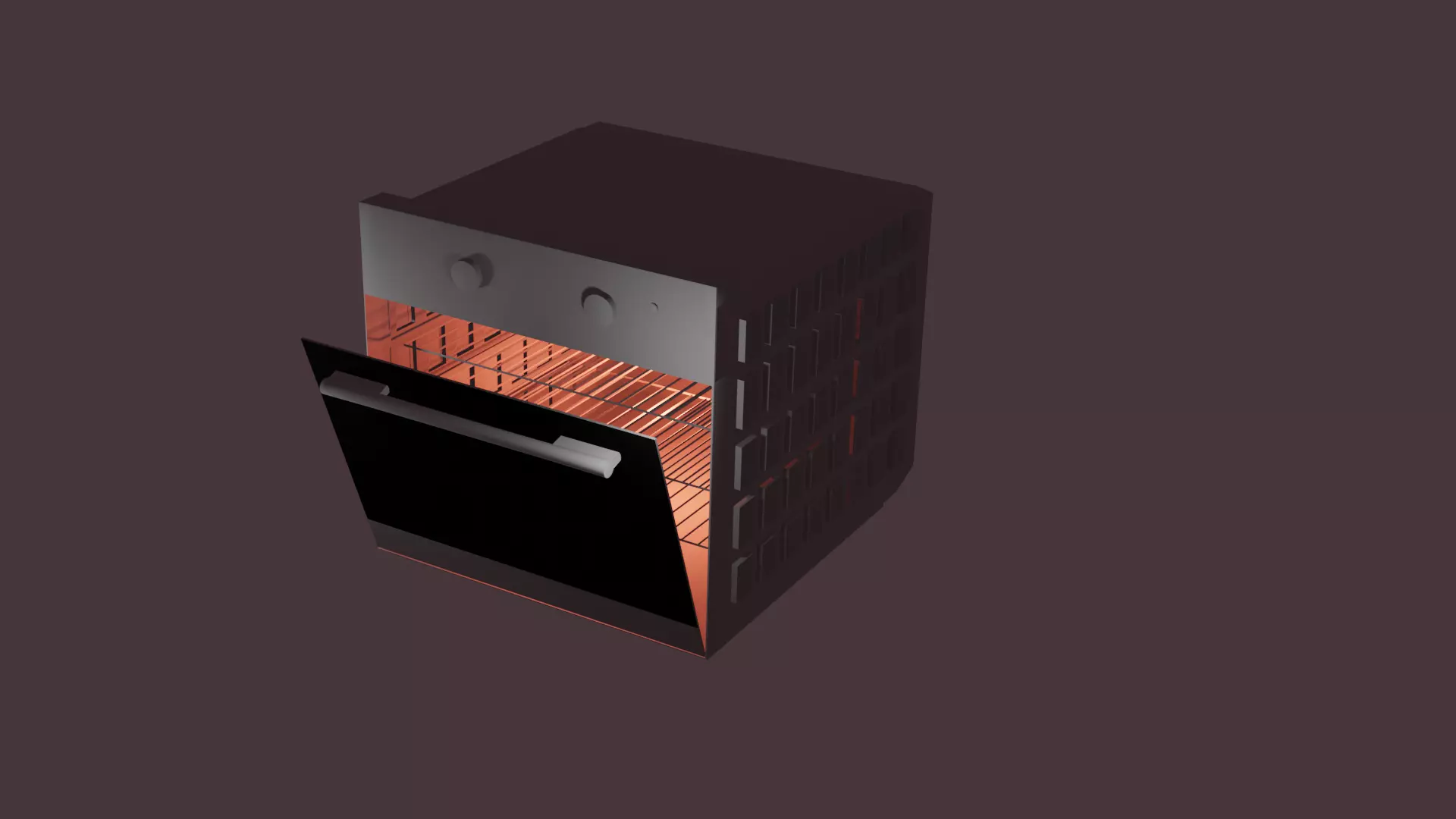 Electric Oven  Free low-poly 3D model_0
