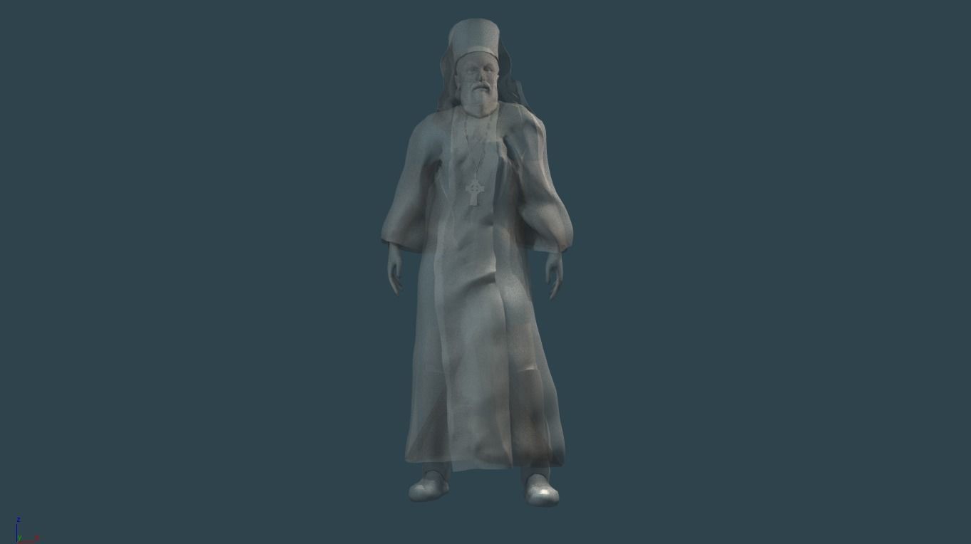 Germanos III of Old Patras Low-poly 3D model_2