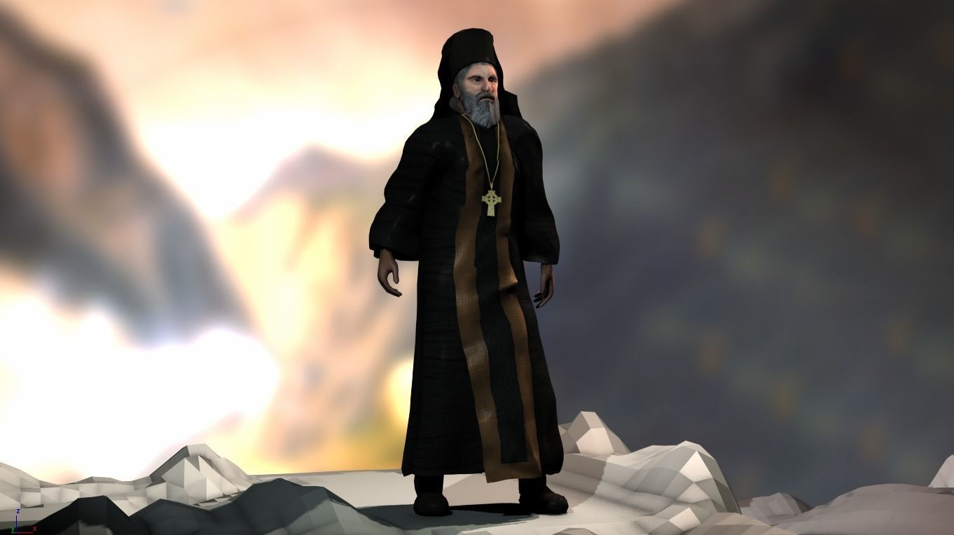 Germanos III of Old Patras Low-poly 3D model_4