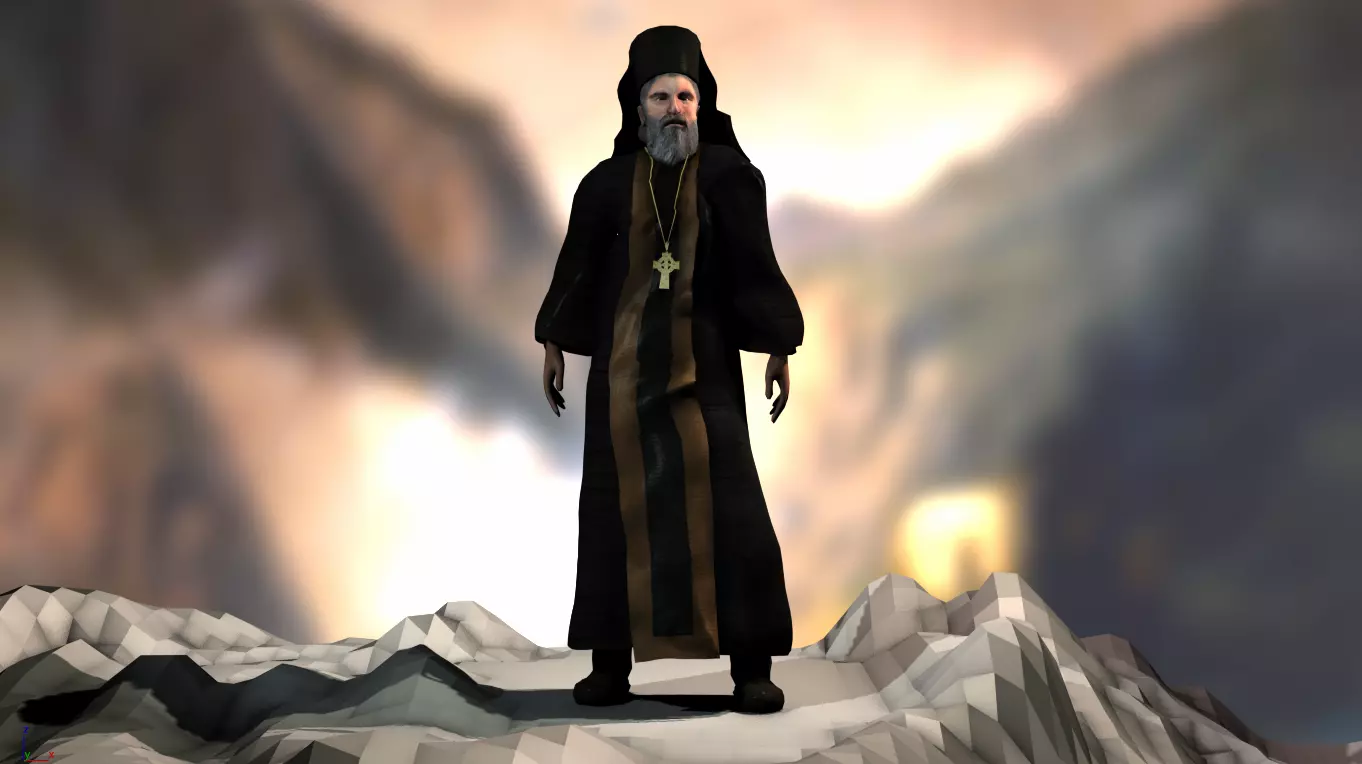 Germanos III of Old Patras Low-poly 3D model_0