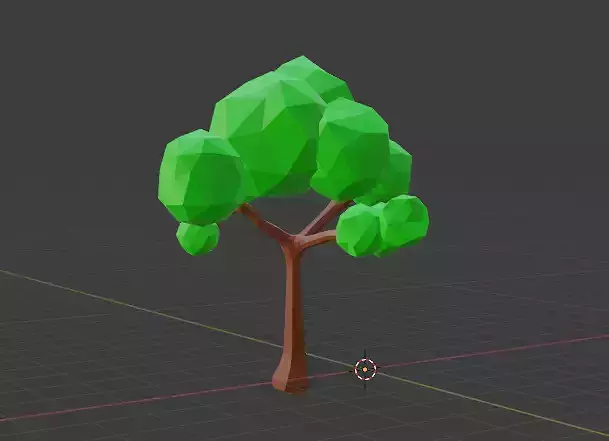 Low Poly Tree in polygons