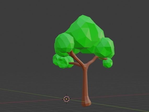 Low Poly Tree in polygons Free low-poly 3D model_1
