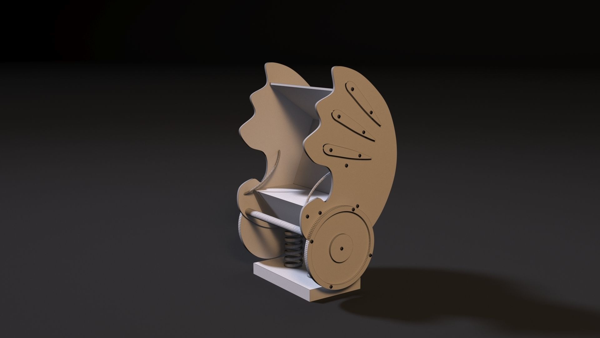 Attraction seashell 3D model_7