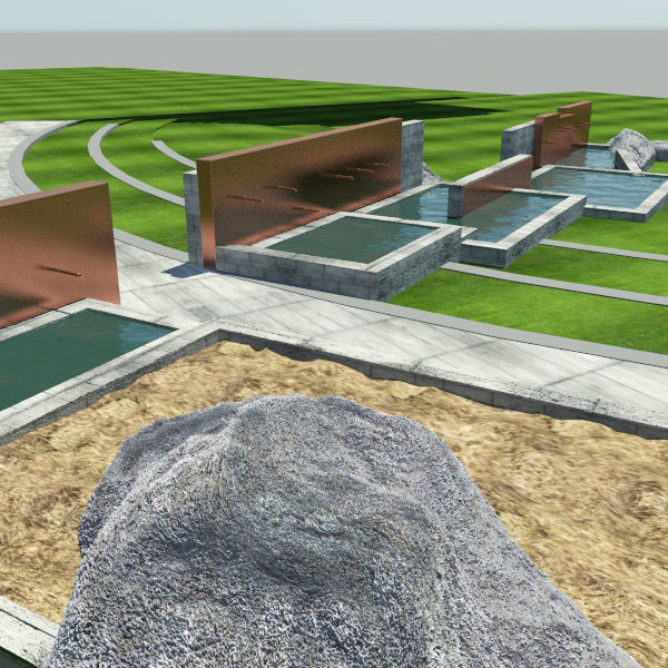 Water Feature 3D model_1